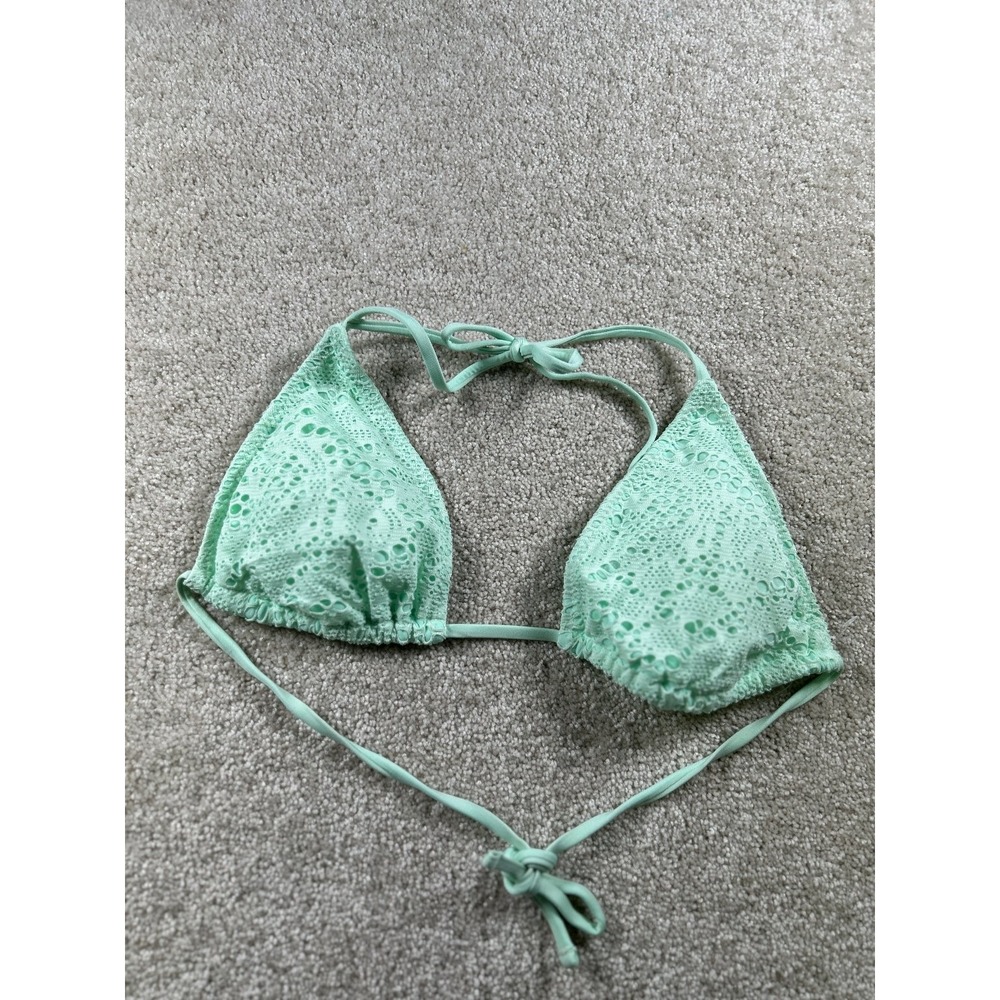 Mossimo Women's Swimwear Bikini Top‎ Medium Mint Green Lace